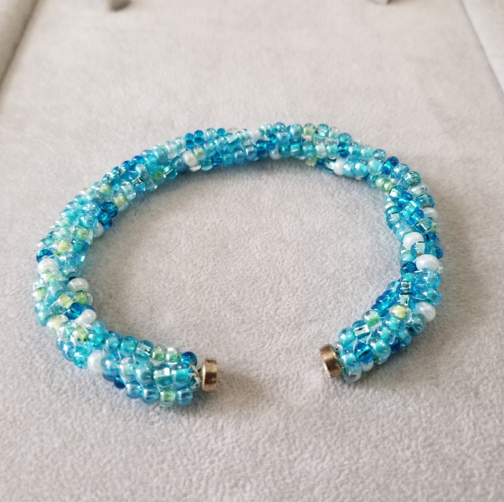 Handmade Woven Twist Beaded Bracelet